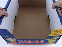 HariboKarton Stauraum schaffen Aufbewahrung auf kleinen Raum